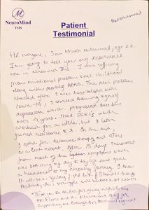 Patient Review for NeuroMind TMS